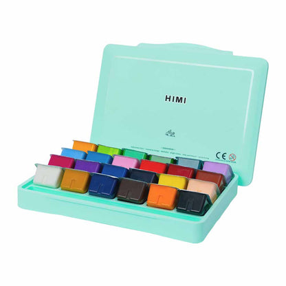 HIMI SET GOUACHE 24 COLORES / 30GR (NO INCLUYE PINCELES) VERDE MENTA